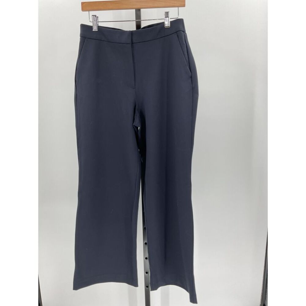 Quince Navy Wide-Leg Ponte Pants